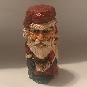 Folk Art Resin Mini Santa Claus Figurine